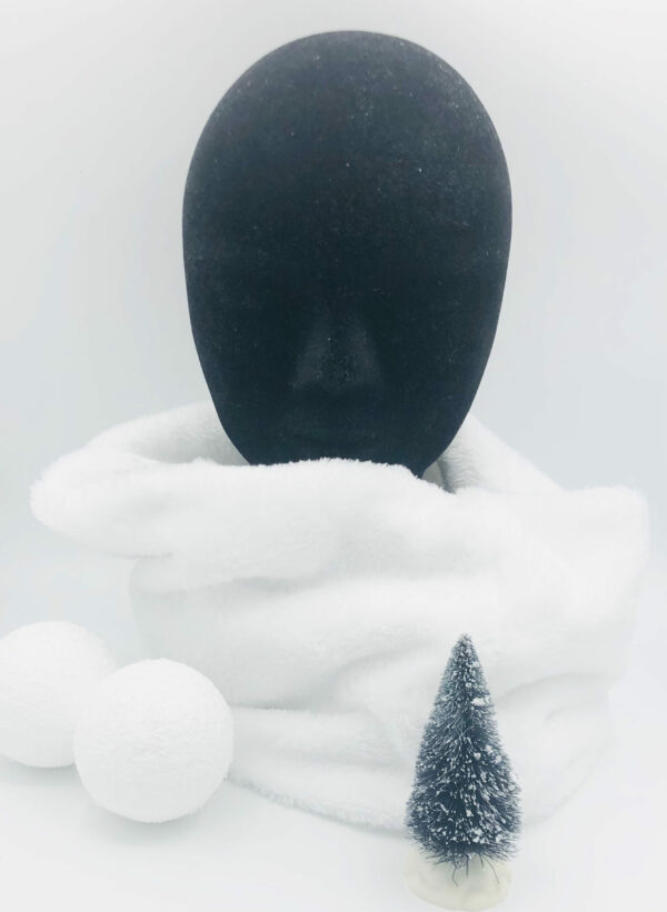 Snood blanc en polaire
