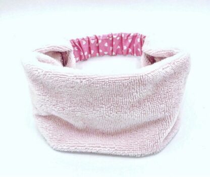 Bandeau en bambou couleur rose et petits cœurs – Image 2