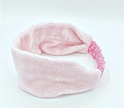 Bandeau en bambou couleur rose et petits cœurs – Image 3